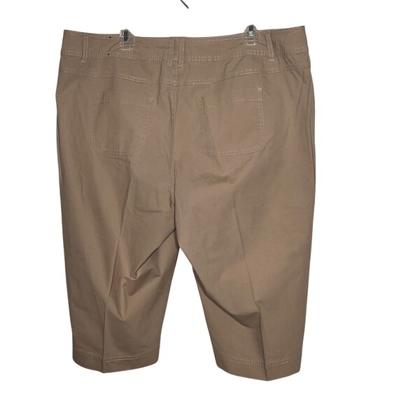 Lane Bryant Women's Beige Capri Pants Size 20 Stretch Cotton Pockets Summer - Picture 3 of 10
